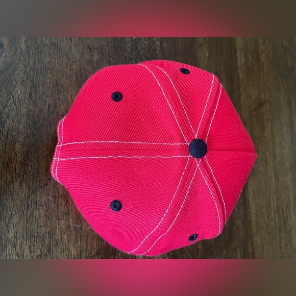 Anaheim Ducks x Angels Snapback Hat Cap Red Gray Gradient Brim SGA MLB NHL - Picture 6 of 6